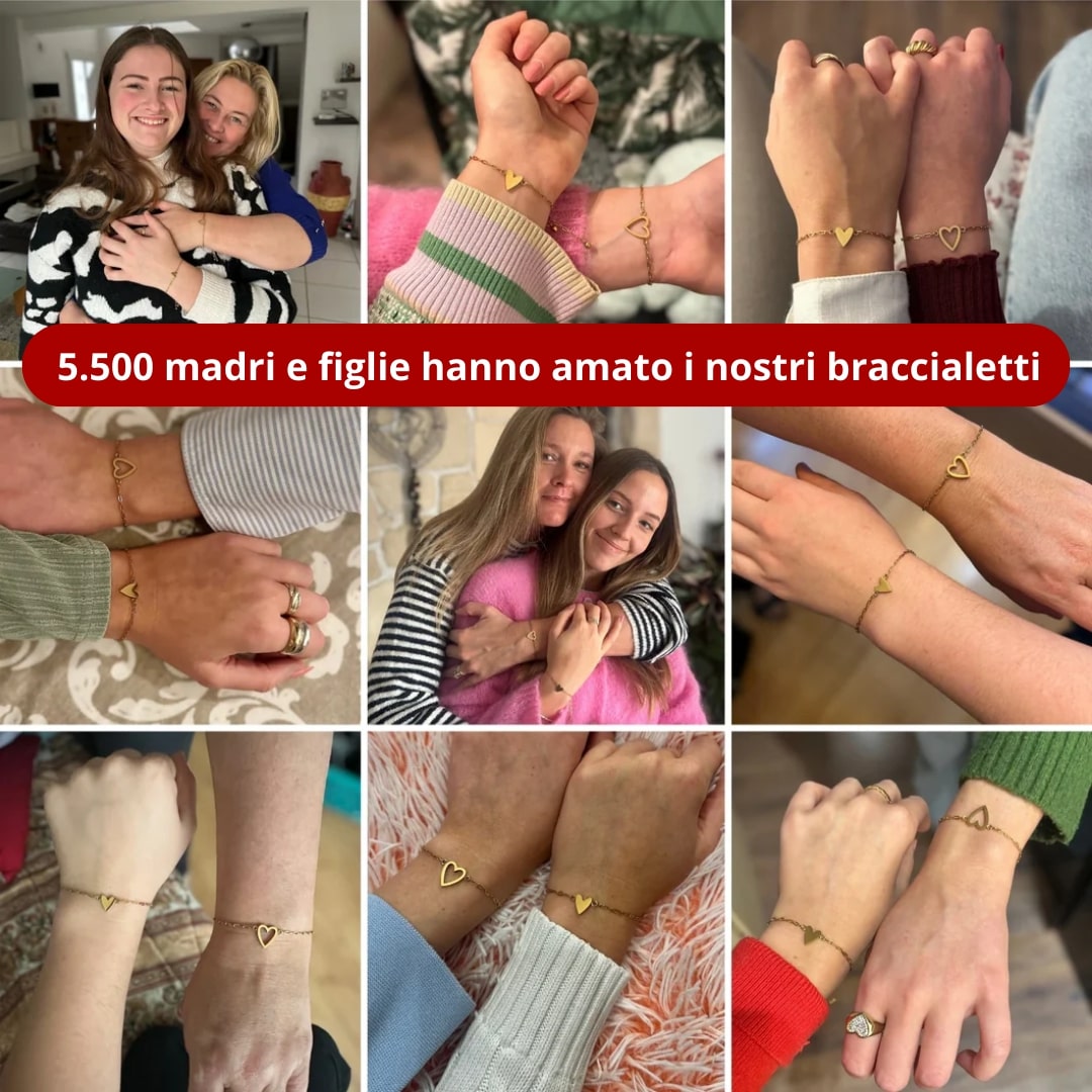 Braccialetti Cuore Madre–Figlia