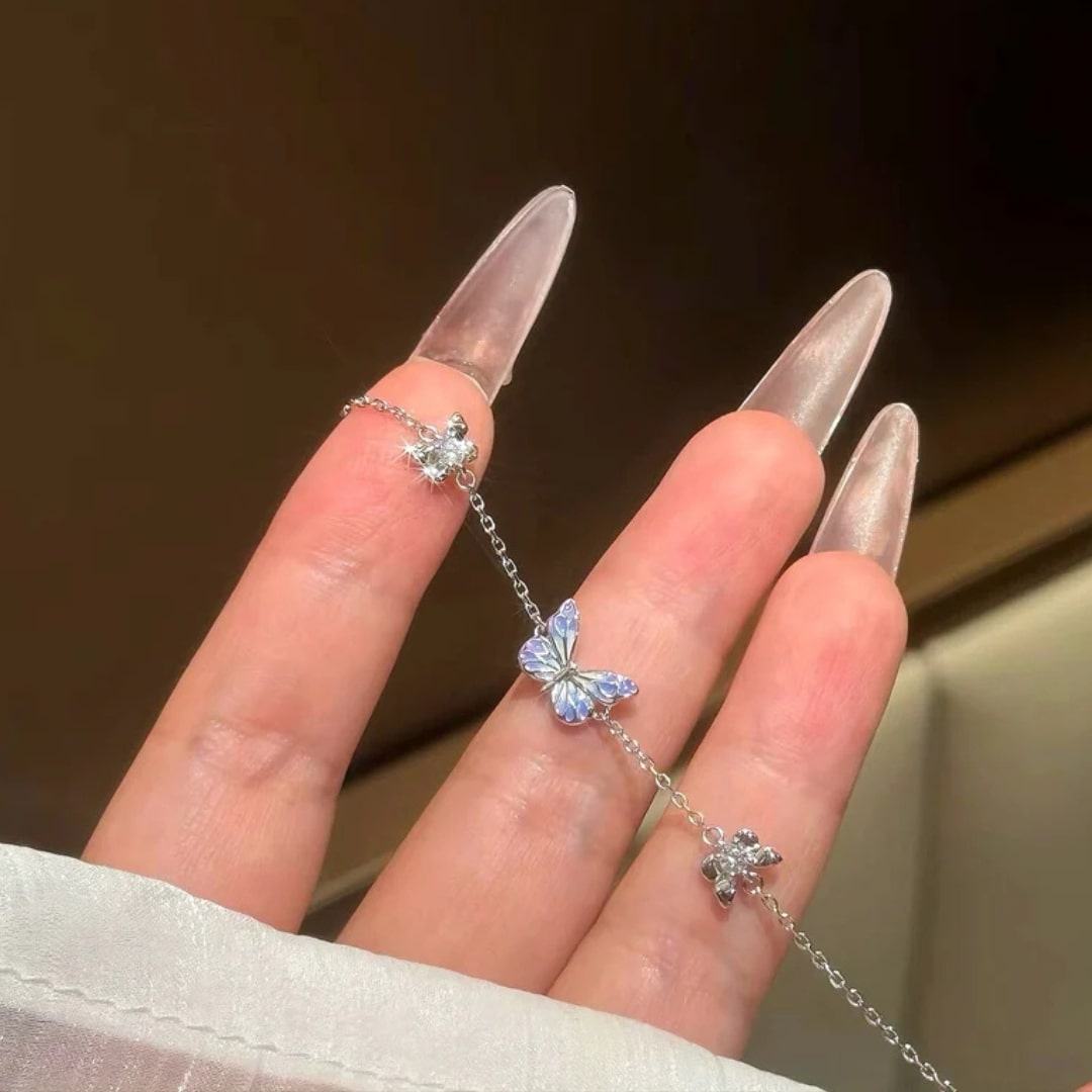 Bransoletka Motyl “Niebieski Blask” – Świeci w Ciemności