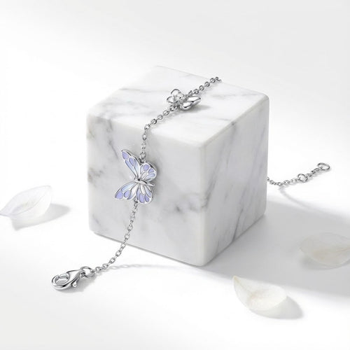 Bransoletka Motyl “Niebieski Blask” – Świeci w Ciemności