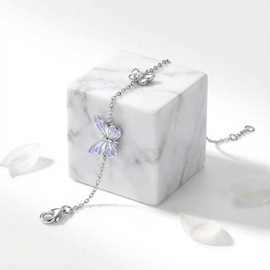 Bransoletka Motyl “Niebieski Blask” – Świeci w Ciemności