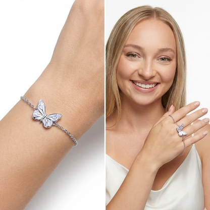 Bransoletka Motyl “Niebieski Blask” – Świeci w Ciemności